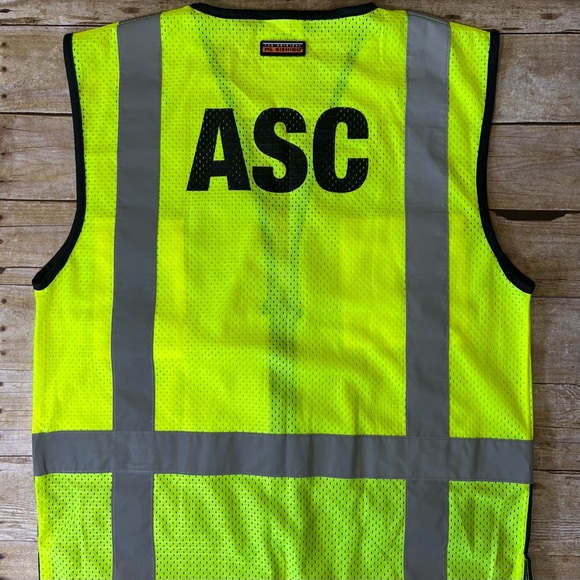 ML Kishigo Size Large Safety Works Neon Yellow Reflective Vest - Picture 5 of 6